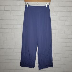 Nike Slate Blue Nylon Wide Leg Active Pants
